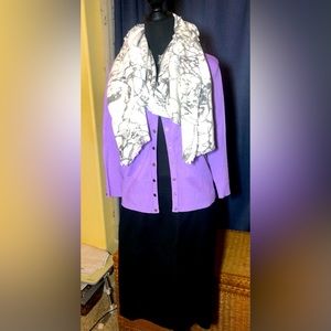 LOFT Mid Weight Black Skirt